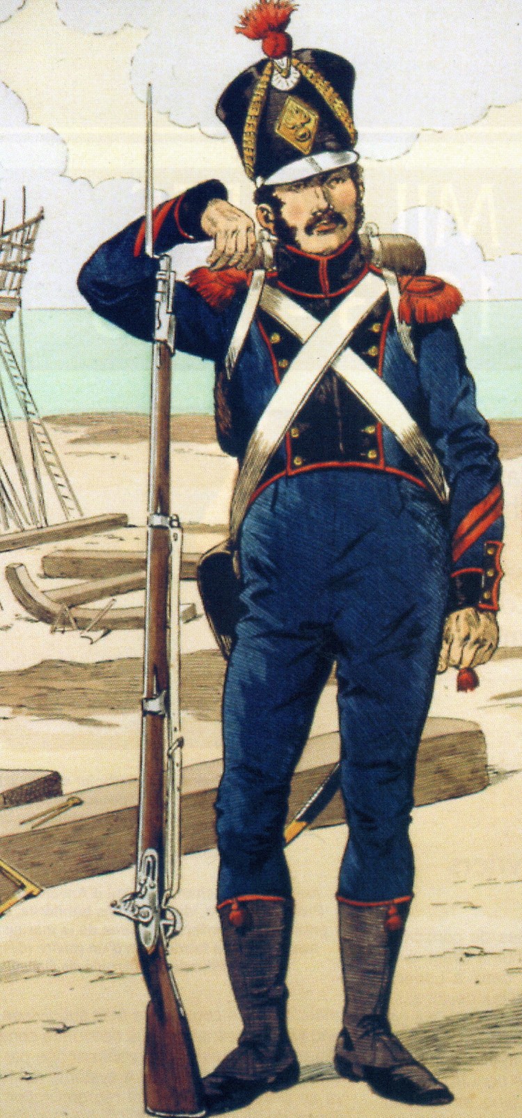1805 Ouvrier militaire uniforme
